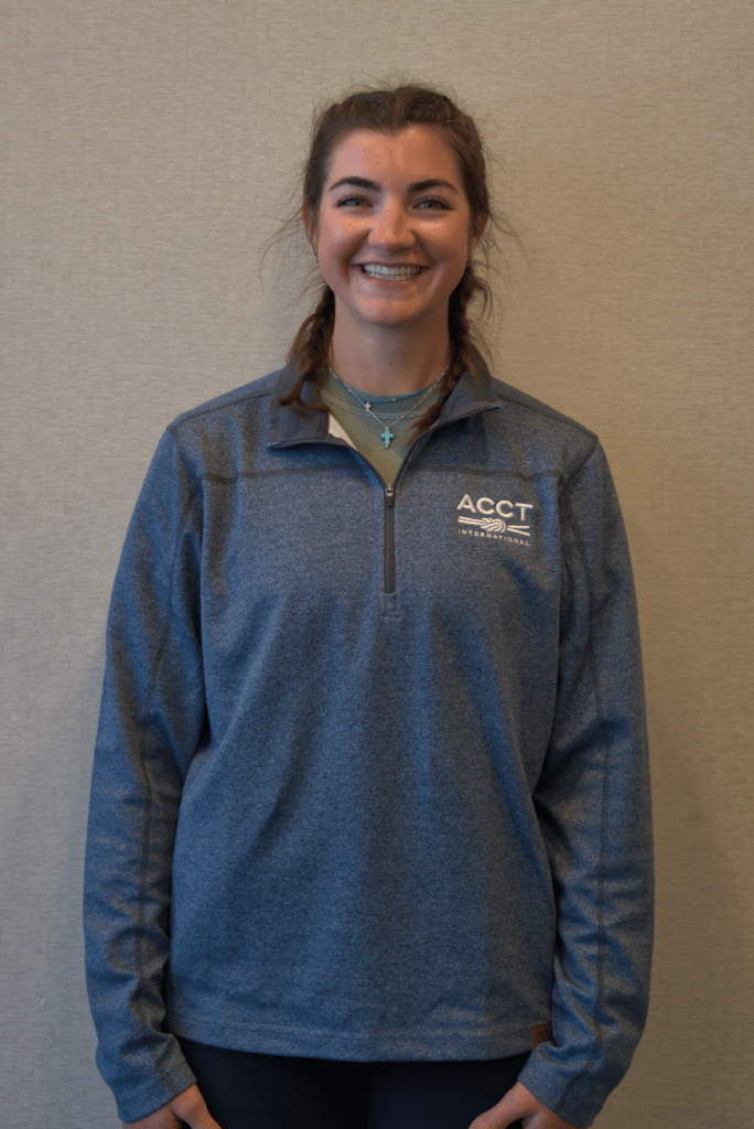 Conference Work Group member, Emalyn Mendonca, is captured in a headshot before the official kickoff of the 2025 ACCT conference and exposition.