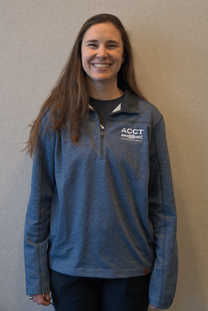 Conference Work Group member, Lara Kreuter, is captured in a headshot before the official kickoff of the 2025 ACCT conference and exposition.